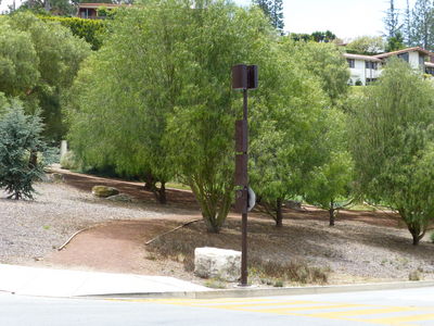 Das Mock-up in Palos Verdes Estates, California
An incomplete mock up showing the proposed DAS equipment and antennas but none of what will be visible cables interconnecting them.
Keywords: crown castle das mock up palos verdes estates california pole