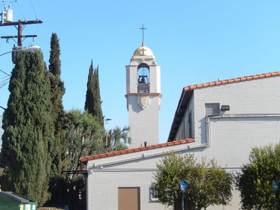 Verizon Camo Church Site 
At St. Margaret's in Chino, CA
Keywords: verizon church bell tower chino