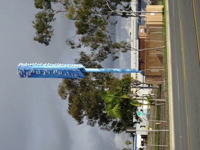 Birds on Blue Unique Cell Site Design - Public Art
This public art cell site was designed by Ron Pekar and Sandy McDaniel; brought to life by Esteban DuPont's CellTech Wireless, sponsored by Crown Castle, and authorized by the City of San Diego.  This is a wonderful result for a great collaboration.  Located at CA905 and Beyer Blvd in San Diego.
Keywords: pekar mcdaniel celltech crown castle san diego birds on blue