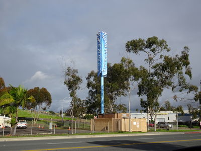 Birds on Blue Unique Cell Site Design - Public Art
This public art cell site was designed by Ron Pekar and Sandy McDaniel; brought to life by Esteban DuPont's CellTech Wireless, sponsored by Crown Castle, and authorized by the City of San Diego.  This is a wonderful result for a great collaboration.  Located at CA905 and Beyer Blvd in San Diego.
