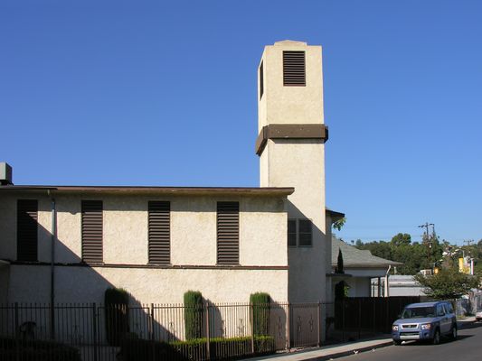 Highland View Pentecostal Assembly - Los Angeles
Overview of the antenna camo boxes on the bell tower.
Keywords: church bell tower