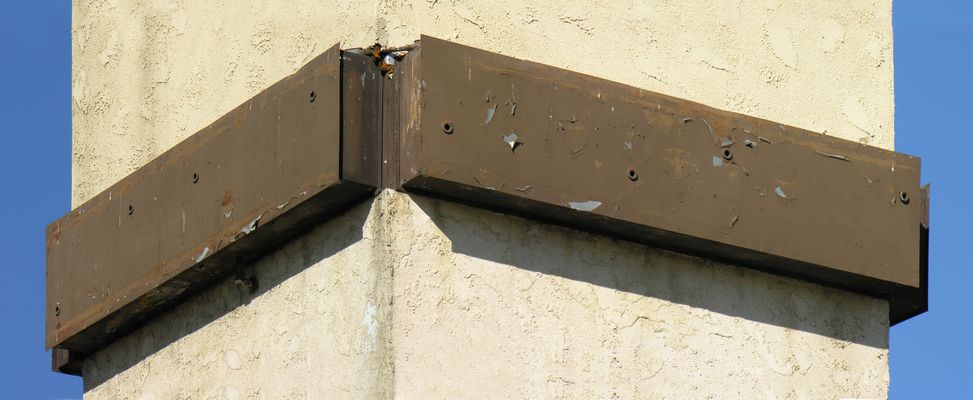Highland View Pentecostal Assembly - Los Angeles
Closeup of the antenna camo boxes on the bell tower.  The construction is not very good.
