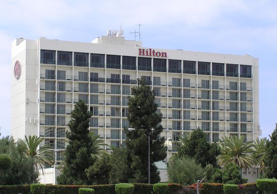 Multi-carrier Cell Site Cleverly Disguised As An Upscale Hotel
Okay, it's really a hotel with an amazing number and variety of cell sites.  Look at the related series of photos to get a flavor of this amazing site in Torrance, California.
Keywords: multicarrier torrance hotel hilton