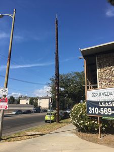 Mobilitie New Wood Pole Pox in West Los Angeles
Mobilitie has planted this awful wood pole in West Los Angeles.  Note the standoffs for the equipment and conduits.  A small cell? I think not. 
Keywords: mobilitie wood pole sprint west los angeles