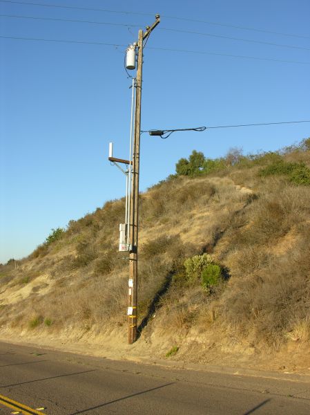 NextG Distributed Antenna System Node
NextG is a wireless carrier's carrier.  They provide fiber links between the BTS and the antenna site using a technology referred to as Distributed Antenna System (DAS).  This is a NextG DAS node located in Encinitas, California.  The carrier supported by this node is Cricket Wireless.  NextG's Cricket network in San Diego County is thought to be the largest deployment of DAS in the U.S.
Keywords: nextg das distributed antenna system encinitas node fiber cricket