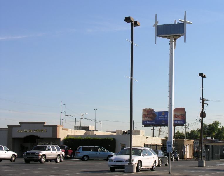Blessed Be This Cell Site
AT&T's monopole at the Calvary Community Church in Phoenix sports not one; not two; but three crosses mounted at the corners of the radomes.  Quite an interesting design!
Keywords: AT&T wireless calvary community church phoenix crosses cross