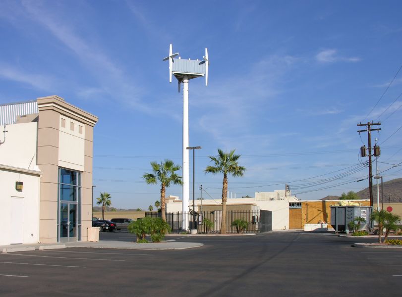 Blessed Be This Cell Site
AT&T's monopole at the Calvary Community Church in Phoenix sports not one; not two; but three crosses mounted at the corners of the radomes.  Quite an interesting design!
Keywords: AT&T wireless calvary community church phoenix crosses cross