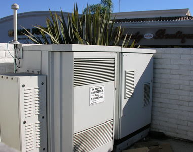 You want fries with that BTS?
T-Mobile's McDonald's site in Del Mar, California.  The base station equipment is housed in the CMU wall extension behind the trash enclosure.  There is no compelling need for the GPS antenna to extend above the CMU wall.
Keywords: T-Mobile's McDonald's site in Del Mar California light standards