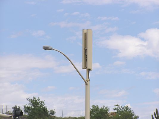 Close up of the Fountain Hills three sector site atop a traffic and light standard.
Keywords: fountain hills arizona traffic light signal