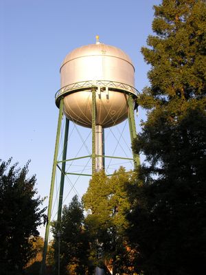 The Golden Signal
One of T-Mobile's sector antennas at its Chico, California water tank site.  Photo taken just before sunset.
Keywords: water tank t-moible chico california