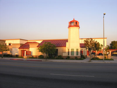 T-Mobile Faux Lighthouse Antennas
Public Storage, the national chain of self-storage centers has many centers that provide cell site locations.  This center, in the San Fernando Valley, supports two carriers (T-Mobile and Sprint Nextel).  The antennas on top of the faux lighthouse belong to T-Mobile.
Keywords: lighthouse public storage t-mobile san fernando valley