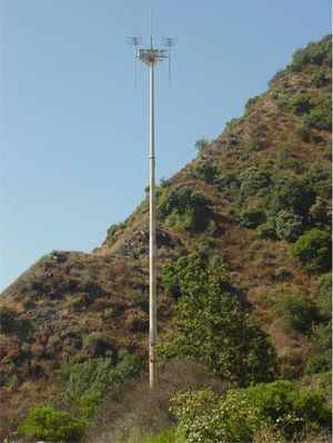 Semi-camo tower
The Santa Monica Mountains frame this cell site, located along Interstate 405 near the Getty Center in Los Angeles.
