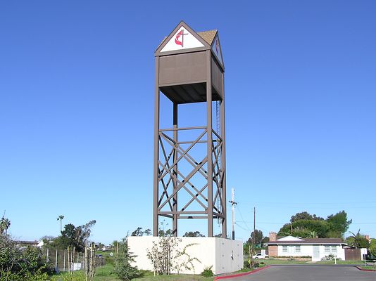Sprint Site - Church Tower
San Diego County, California.  Just east of Interstate 5.
Keywords: sprint church tower