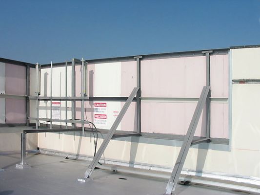 "Thick as a brick?"  #1 of 2
These antennas are located behind a faux brick penthouse wall.  Photo courtesy of [url=http://www.4peabody.com/]Peabody Engineering[/url].
Keywords: faux brick facing penthouse