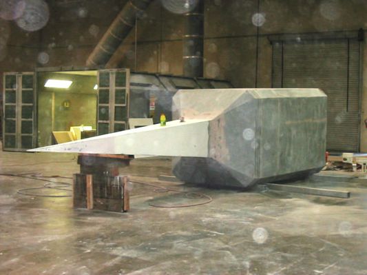 Faux church steeple - Rough construction
The faux church steeple to be used as a cell site is under construction.  The parts of the steeple are being mated.  The undercoating is yet to be applied.  Photo courtesy of [url=http://www.4peabody.com/]Peabody Engineering[/url].
Keywords: faux church steeple