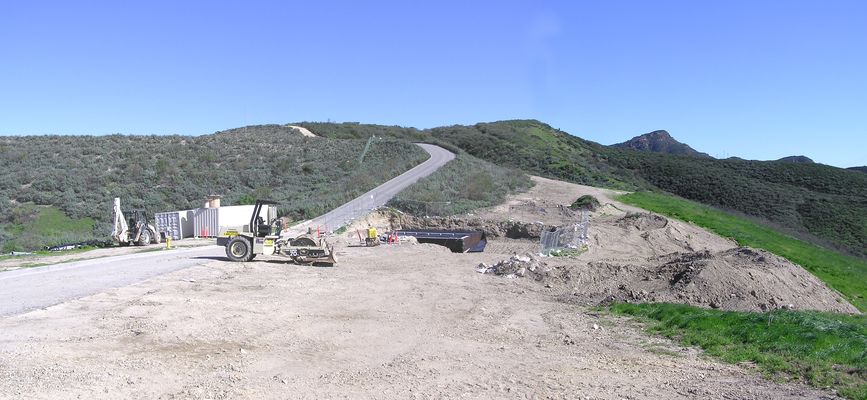 Panoramic view of KMLT - 75% backfilled
This panoramic photo of the site shows the building backfill nearly complete.  Soon it will be time to move in the transmitter and related equipment.
Keywords: KMLT
