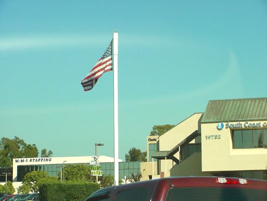 Oh, say can you see!!
An example of a flag pole cell site. 
Keywords: flag pole cell site