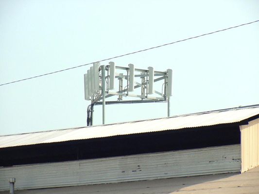 Nextel antenna structure on top of an industrial building
Open antenna structures have little impact in industrial areas.
Keywords: antennas structures industrial wireless cellular